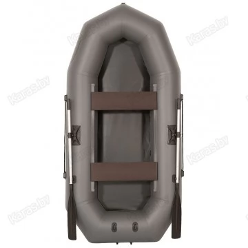 Надувная 2-ух местная ПВХ лодка Лоцман Профи С-300М (без слани, серая)