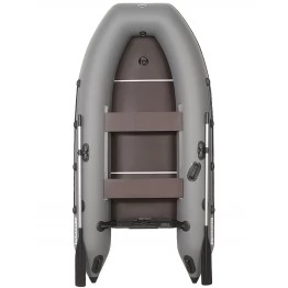 Надувная 3-х местная ПВХ лодка Лоцман M-300 (серая, киль)