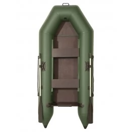 Надувная 2-х местная ПВХ лодка Лоцман Стандарт M-260 ЖС (зеленая)
