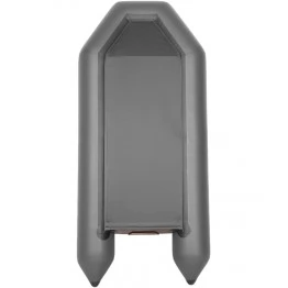 Надувная 2-х местная ПВХ лодка Лоцман Стандарт M-260 ЖС (серая)