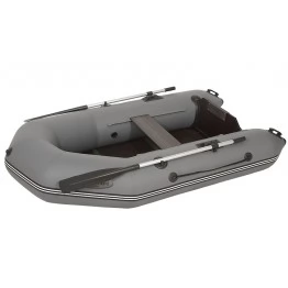 Надувная 1 местная ПВХ лодка Лоцман M-240 ЖС (серая)