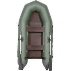 Надувная 2-х местная ПВХ лодка Лоцман Профи M-270 ЖС (зеленая)