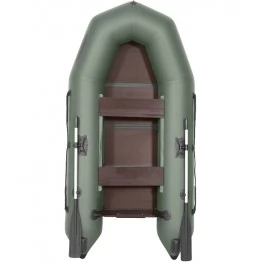 Надувная 2-х местная ПВХ лодка Лоцман Профи M-270 ЖС (зеленая)