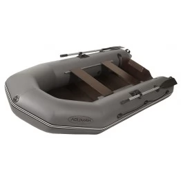 Надувная 2-х местная ПВХ лодка Лоцман Профи M-270 ЖС (серая)