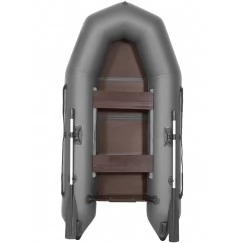 Надувная 2-х местная ПВХ лодка Лоцман Профи M-270 ЖС (серая)