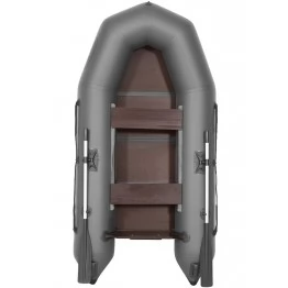 Надувная 2-х местная ПВХ лодка Лоцман Профи M-270 ЖС (серая)