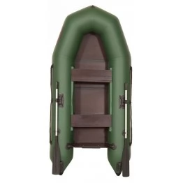 Надувная 2-ух местная ПВХ лодка Лоцман Стандарт M-280 ЖС (зеленая)