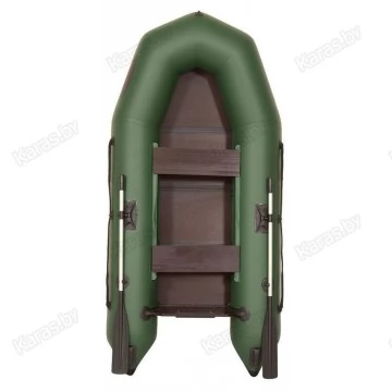 Надувная 2-ух местная ПВХ лодка Лоцман Профи M-290 ЖС (зеленая)