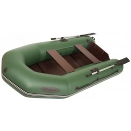 Надувная 2-ух местная ПВХ лодка Лоцман Стандарт M-280 ЖС (зеленая)