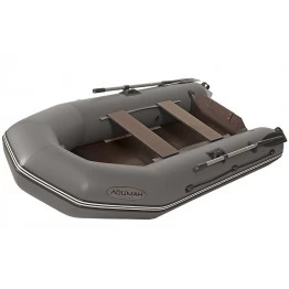Надувная 2-х местная ПВХ лодка Лоцман M-290 (серая, киль)