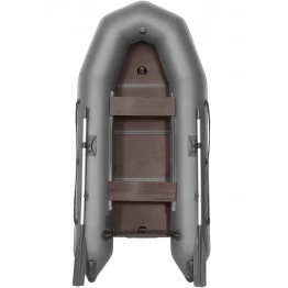 Надувная 2-х местная ПВХ лодка Лоцман M-290 (серая, киль)