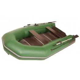 Надувная 3-х местная ПВХ лодка Лоцман M-300 ЖС (зеленая, киль)