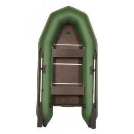 Надувная 3-х местная ПВХ лодка Лоцман M-300 ЖС (зеленая, киль)