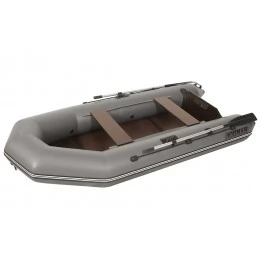 Надувная 2-х местная ПВХ лодка Лоцман M-300 ЖС (серая)