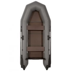 Надувная 2-ух местная ПВХ лодка Лоцман Профи M-290 ЖС (серая)