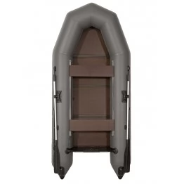 Надувная 2-х местная ПВХ лодка Лоцман M-300 ЖС (серая)