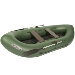 Надувная 2-ух местная ПВХ лодка Лоцман Турист 280 ВНД (надувное дно, зеленый)