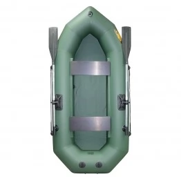 Надувная 2-местная ПВХ лодка Лодки Поволжья R-240 (зеленая)