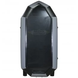 Надувная 2-местная ПВХ лодка Лодки Поволжья R-250 (серо-черная)