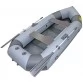 Надувная 2-местная ПВХ лодка Лодки Поволжья R-250 (серо-черная)