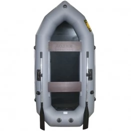 Надувная 2-местная ПВХ лодка Лодки Поволжья R-250 (серая)