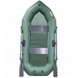 Надувная 2-местная ПВХ лодка Лодки Поволжья R-250 (зеленая)