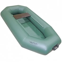 Надувная 1-местная ПВХ лодка Лодки Поволжья S-190 гребки (зеленая)