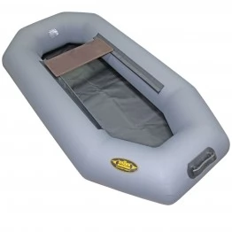 Надувная 1-местная ПВХ лодка Лодки Поволжья S-190 гребки (серая)