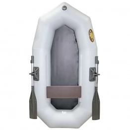 Надувная 1-местная ПВХ лодка Лодки Поволжья R-210 (серая)