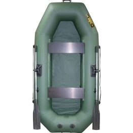 Надувная 2-местная ПВХ лодка Лодки Поволжья S-245 (зеленая)