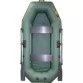 Надувная 2-местная ПВХ лодка Лодки Поволжья S-280 (зеленая)