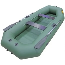 Надувная 2-местная ПВХ лодка Лодки Поволжья S-280 (зеленая)