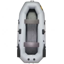 Надувная 2-местная ПВХ лодка Лодки Поволжья S-280 (серая)