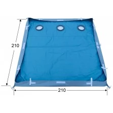 Дно гидро-термоизоляционное Лотос Куб 3 (210х210) с отверстиями под лунки (в комплекте 3 фланца)