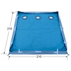 Дно гидро-термоизоляционное Лотос Куб 3 (210х210) с отверстиями под лунки (в комплекте 3 фланца)