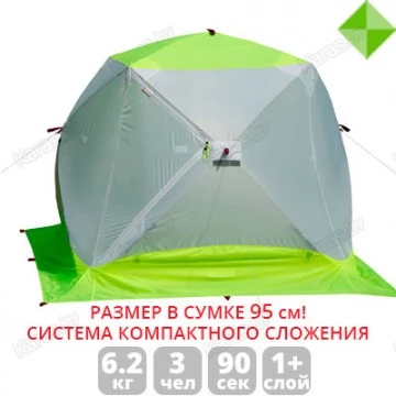 Палатка зимняя Лотос Куб 3 Компакт ЭКО (2.10x2.10x1.80 м)