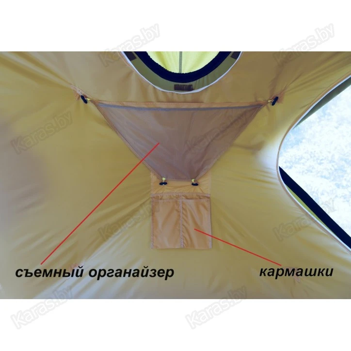 Палатка всесезонная Лотос КубоЗонт 4У Компакт (2.60x2.60x2.15 м) гидро + утепленный