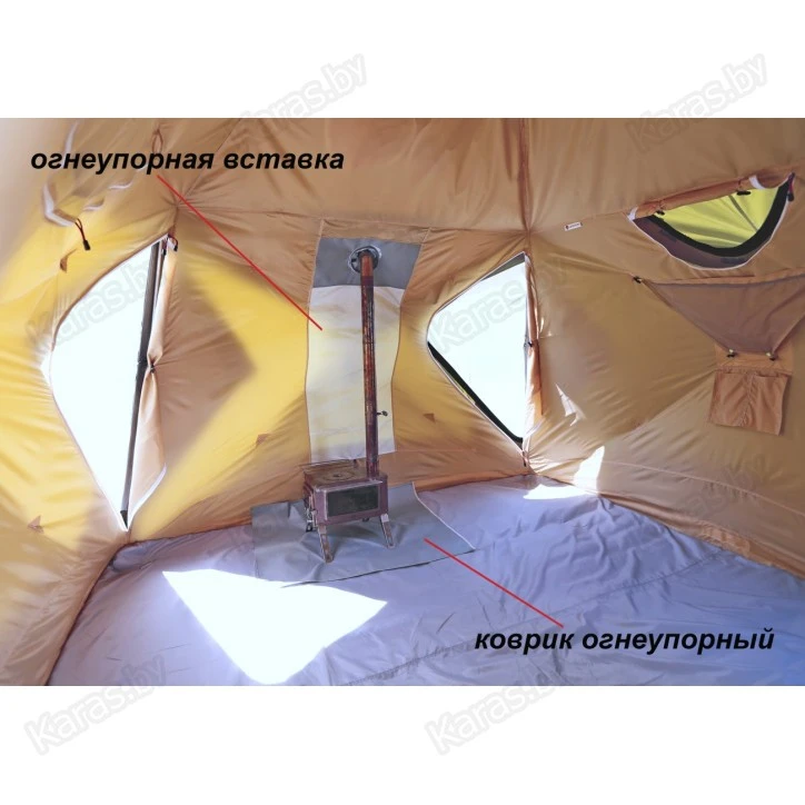 Палатка всесезонная Лотос КубоЗонт 4У Компакт (2.60x2.60x2.15 м) гидро + утепленный