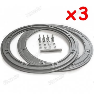 Фланец для отверстия под лунку Лотос 200 без бортика (комплект 3 шт)