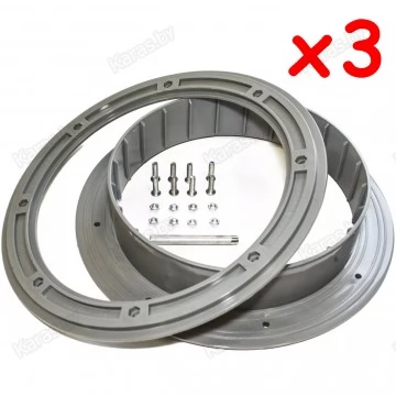 Фланец для отверстия под лунку Лотос 200 c бортом (комплект 3 шт)