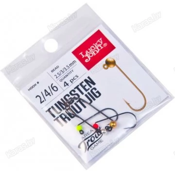 Джиг-головки вольфрамовые Lucky John Area Trout Game MIX1 (4 шт.)