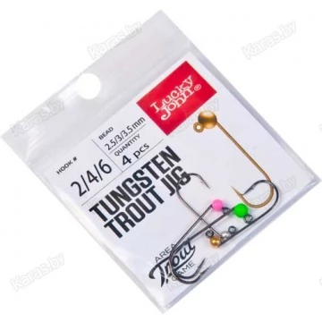 Джиг-головки вольфрамовые Lucky John Area Trout Game MIX3 (4 шт.)