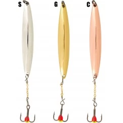 Блесна вертикальная зимняя Lucky John NAIL BLADE с цепочкой и тройником, 8 гр