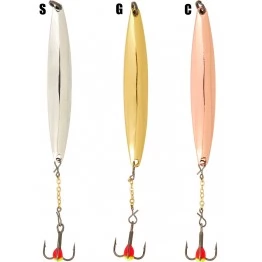 Блесна вертикальная зимняя Lucky John NAIL BLADE с цепочкой и тройником, 8 гр