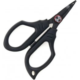 Ножницы для резки плетёнки с разжимом для заводных колец Lucky John Micro Game