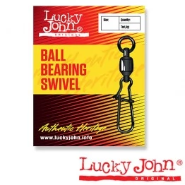 Вертлюги c застежкой и подшипником Lucky John Ball Bearing Swivel