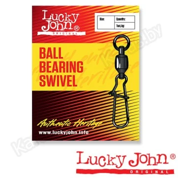 Вертлюги c застежкой и подшипником Lucky John Ball Bearing Swivel