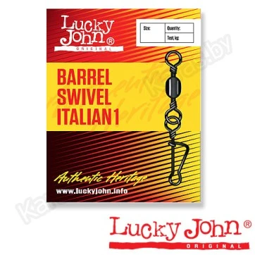 Вертлюги c застежкой Lucky John Barrel Swivel Italian 1
