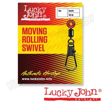 Вертлюги c застежкой BH скользящие Lucky John Moving Rolling Swivel