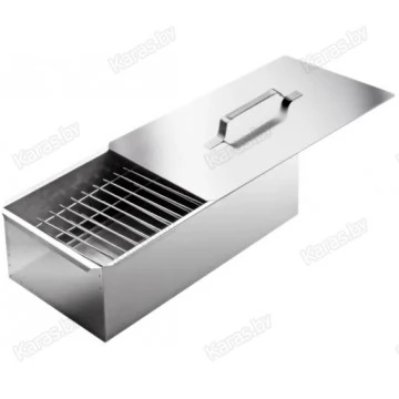 Коптильня двухъярусная Manko 380x280x160 мм (нержавеющая сталь 0.8 мм)